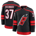 Friene C.Hurricanes #37 Andrei Svechnikov Black Home Premium Stitched Jerseys