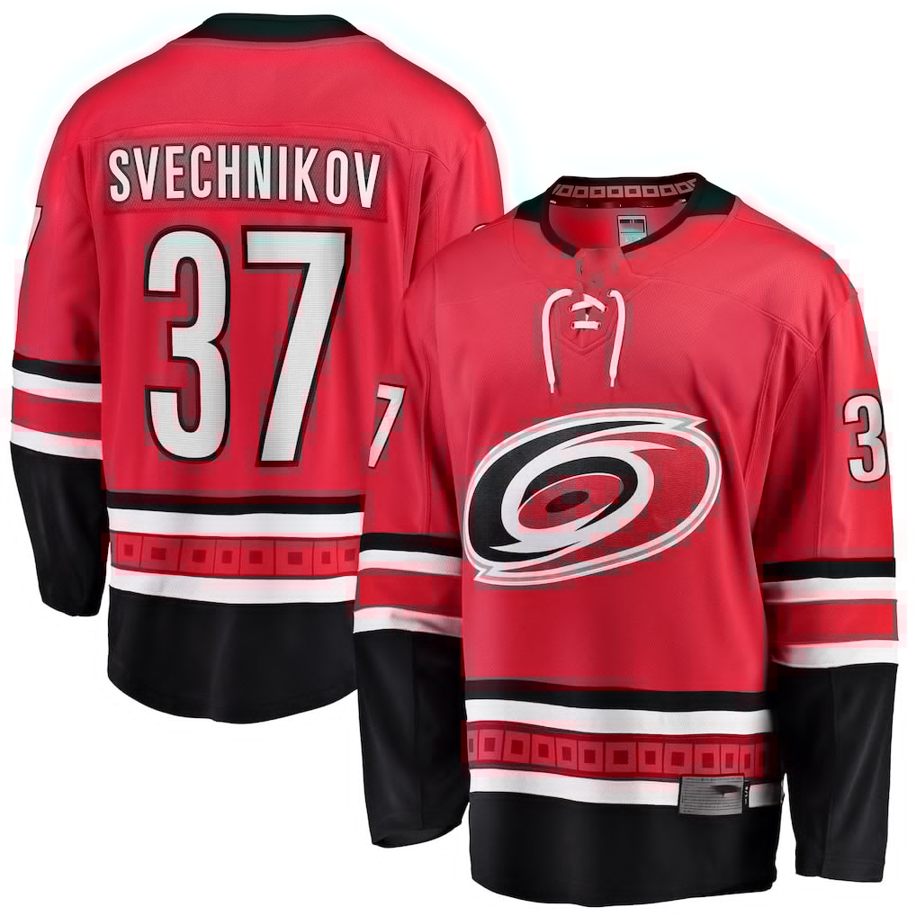 Friene C.Hurricanes #37 Andrei Svechnikov Red Alternate Breakaway Player Stitched Jerseys