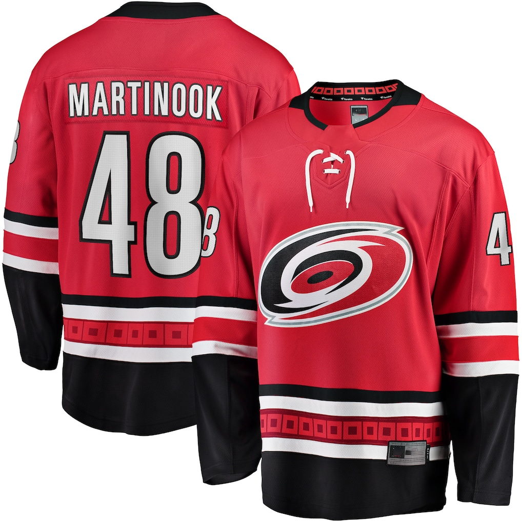 Friene C.Hurricanes #48 Jordan Martinook Red Alternate Breakaway Player Stitched Jerseys