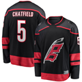Friene C.Hurricanes #5 Jalen Chatfield Black Home Premier Breakaway Player Stitched Jerseys