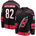 Friene C.Hurricanes #82 Jesperi Kotkaniemi Black Home Breakaway Player Stitched Jerseys