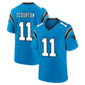 Friene C.Panthers #11 Nic Scourton Player Blue Home Game Stitched Jerseys