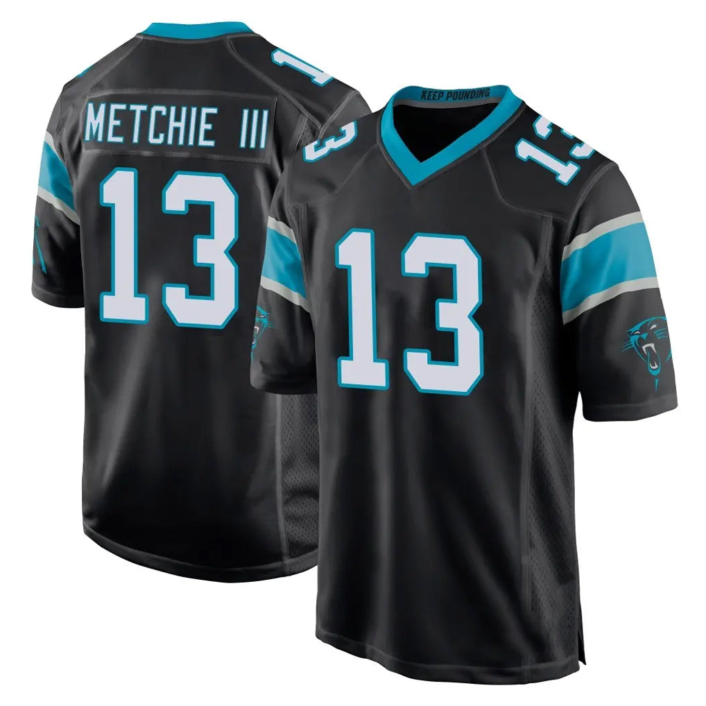 Friene C.Panthers #13 John Metchie III Player Black Home Game Stitched Jerseys