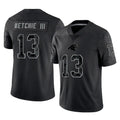 Friene C.Panthers #13 John Metchie III Player Black Limited Reflective Game Stitched Jerseys