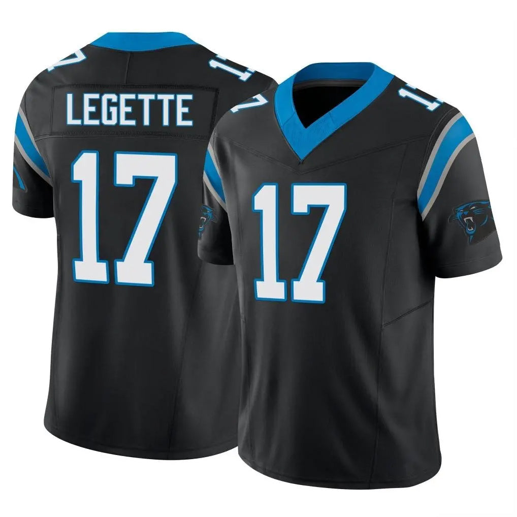 Friene C.Panthers #17 Xavier Legette Player Black Vapor F.U.S.E. Limited Home Game Stitched Jerseys