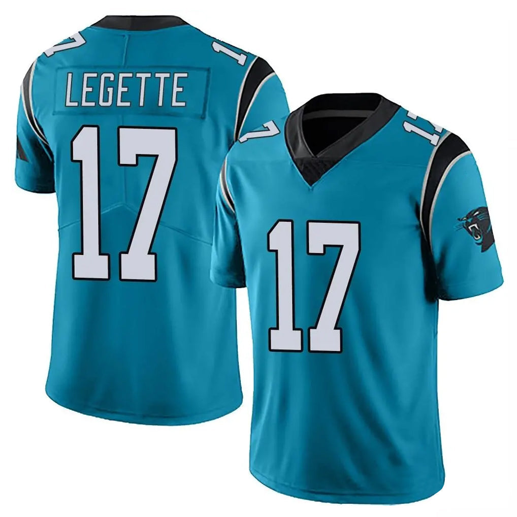 Friene C.Panthers #17 Xavier Legette Player Blue Vapor Untouchable Limited Game Stitched Jerseys