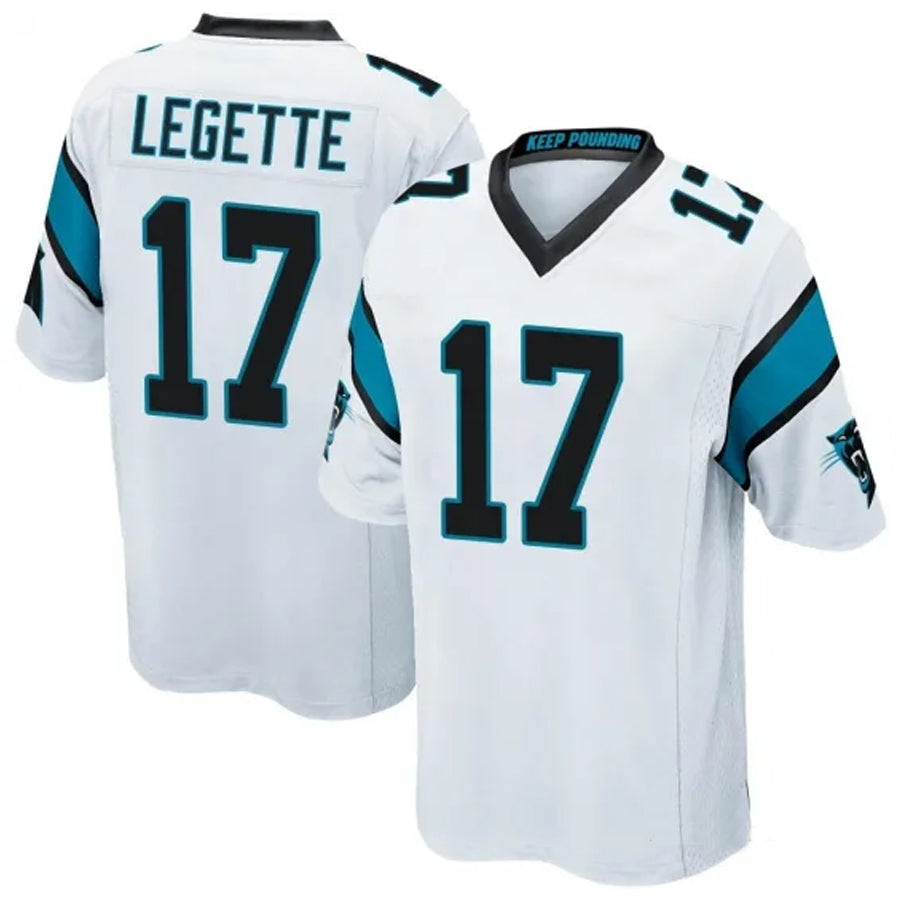 Friene C.Panthers #17 Xavier Legette Player White Home Game Stitched Jerseys