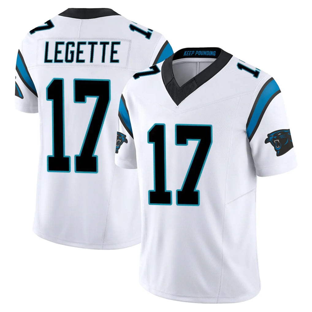 Friene C.Panthers #17 Xavier Legette Player White Vapor F.U.S.E. Limited Home Game Stitched Jerseys