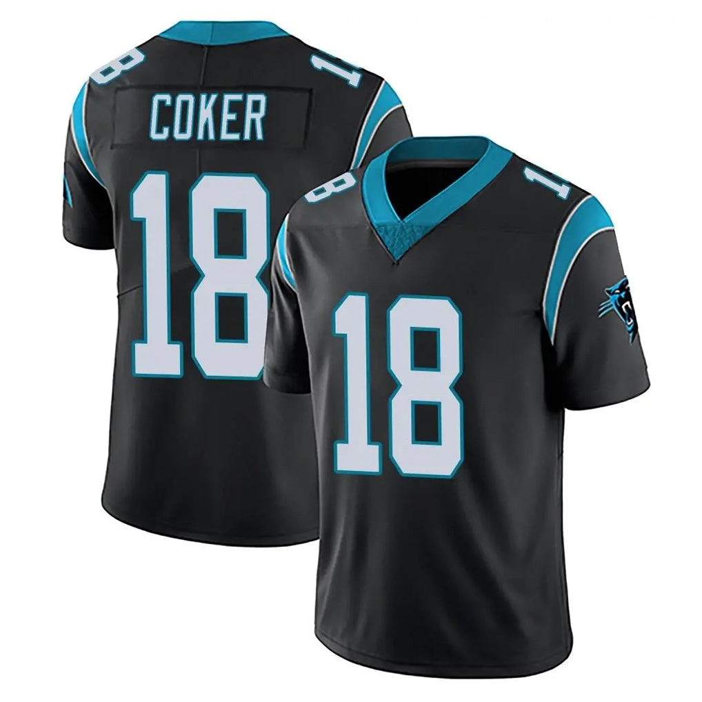 Friene C.Panthers #18 Jalen Coker Player Black Vapor Untouchable Limited Game Stitched Jerseys
