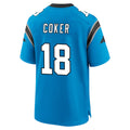 Friene C.Panthers #18 Jalen Coker Player Blue Home Game Stitched Jerseys