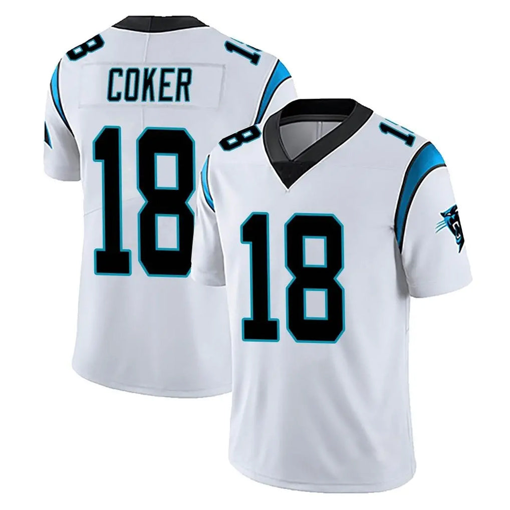Friene C.Panthers #18 Jalen Coker Player White Vapor Untouchable Limited Game Stitched Jerseys