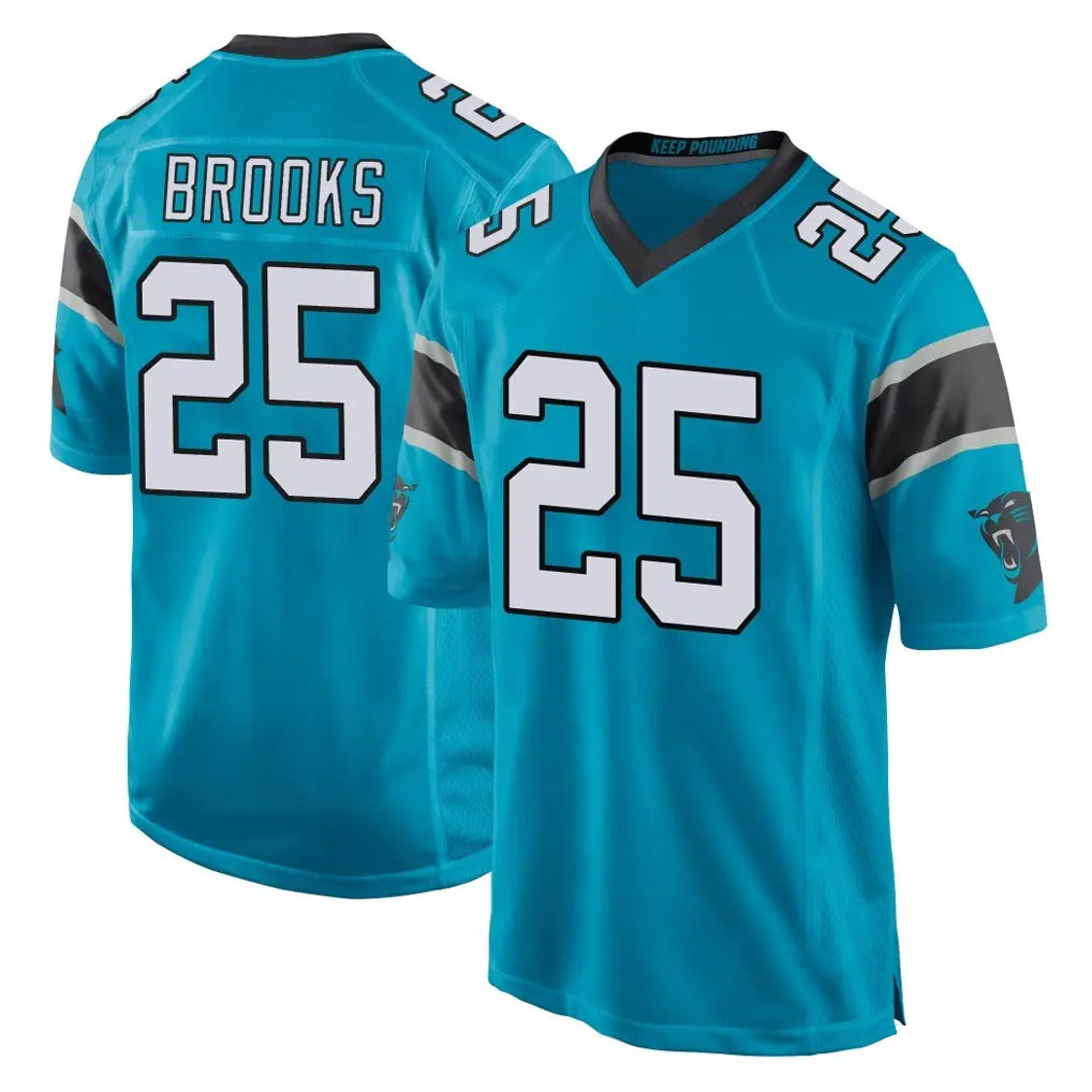 Friene C.Panthers #25 Jonathon Brooks Player Blue Game Stitched Jerseys