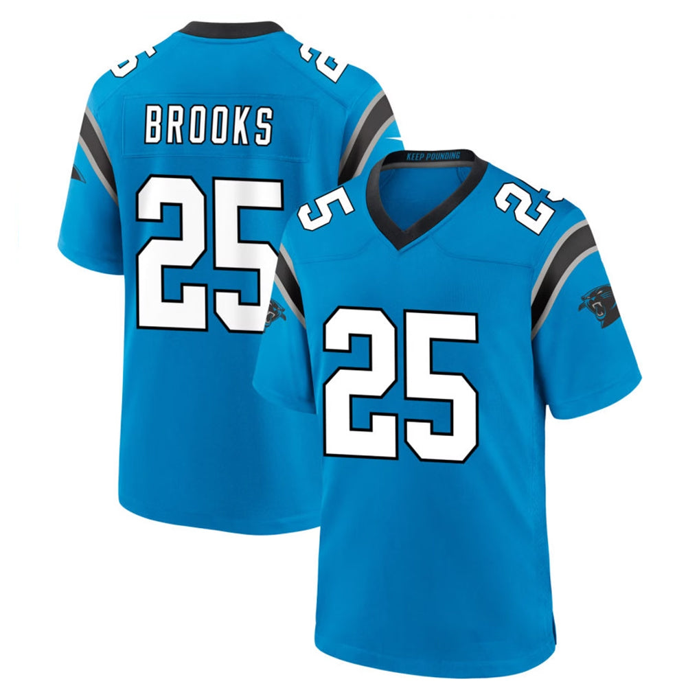 Friene C.Panthers #25 Jonathon Brooks Player Blue Home Game Stitched Jerseys