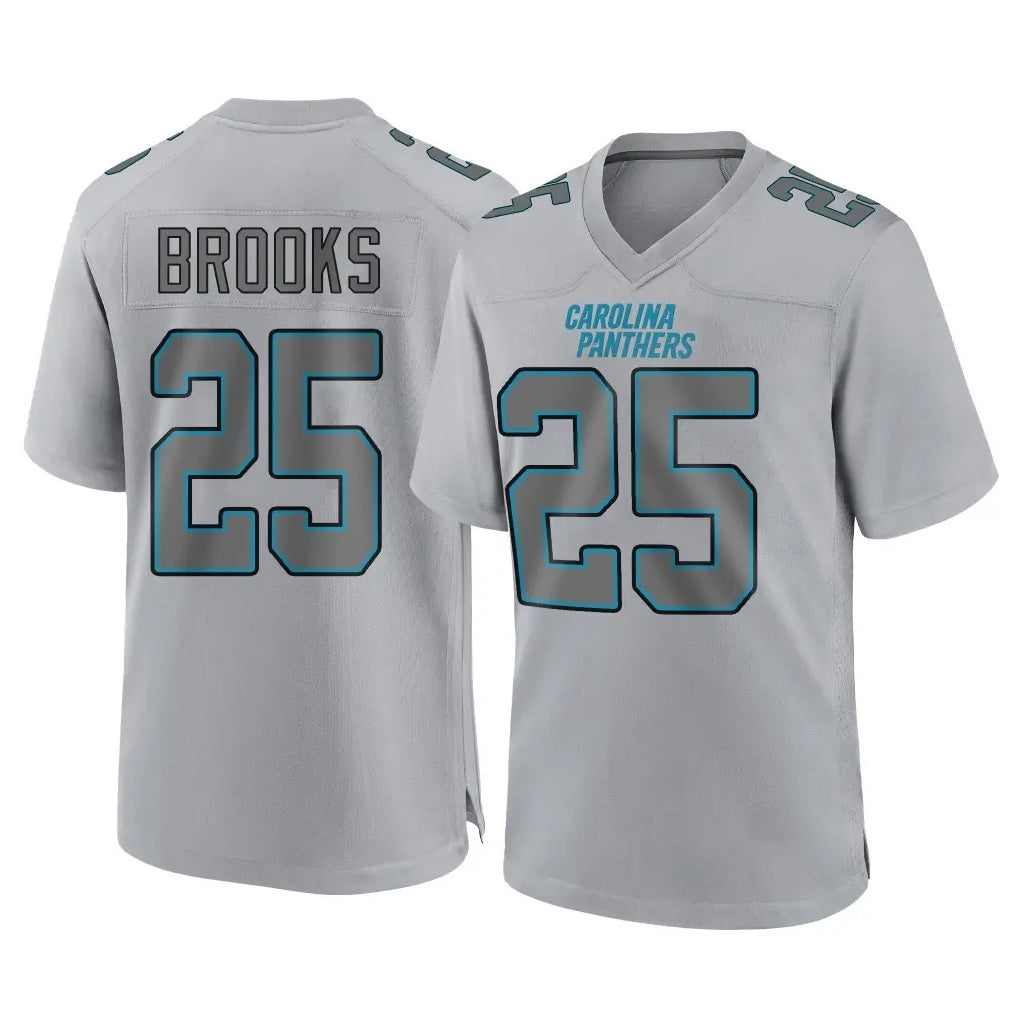 Friene C.Panthers #25 Jonathon Brooks Player Gray Atmosphere Fashion Game Stitched Jerseys