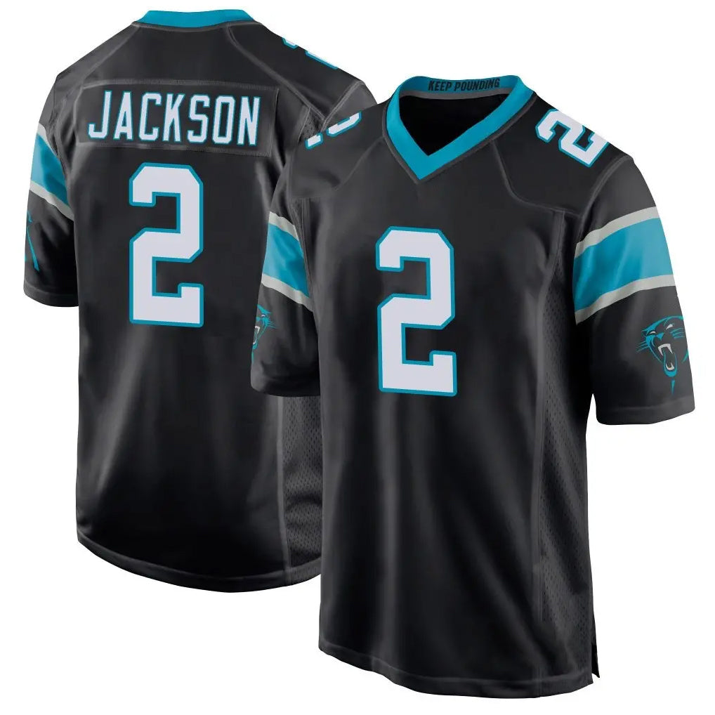 Friene C.Panthers #2 Mike Jackson Player Black Game Stitched Jerseys
