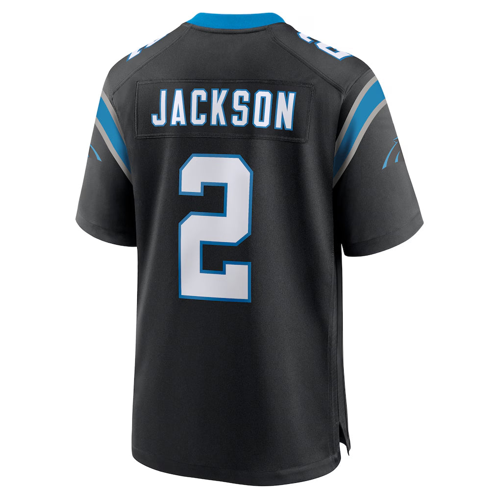 Friene C.Panthers #2 Mike Jackson Player Black Home Game Stitched Jerseys