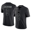 Friene C.Panthers #2 Mike Jackson Player Black Limited Reflective Game Stitched Jerseys