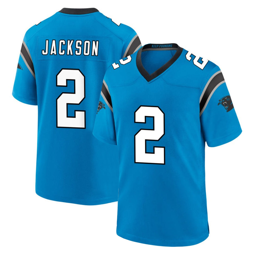 Friene C.Panthers #2 Mike Jackson Player Blue Home Game Stitched Jerseys