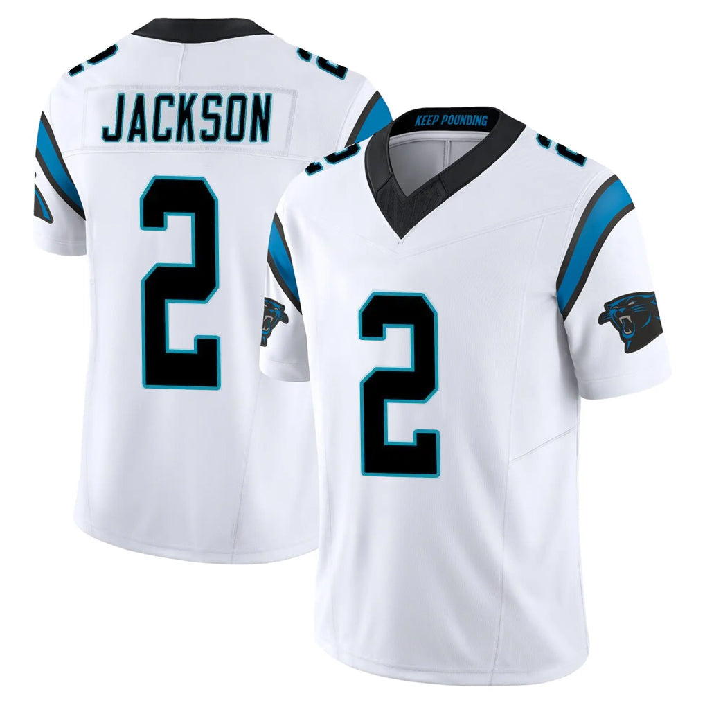 Friene C.Panthers #2 Mike Jackson Player White Vapor F.U.S.E. Limited Home Game Stitched Jerseys