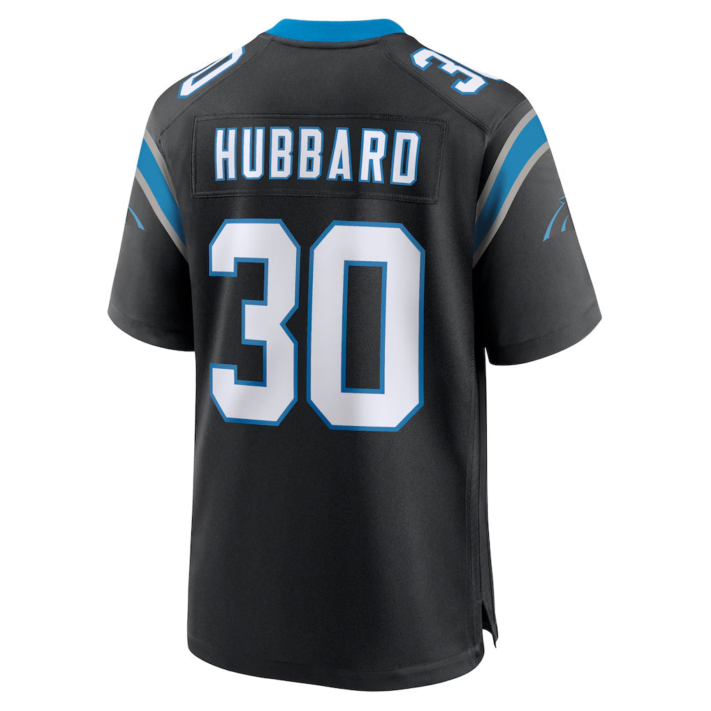 Friene C.Panthers #30 Chuba Hubbard Player Black Home Game Stitched Jerseys