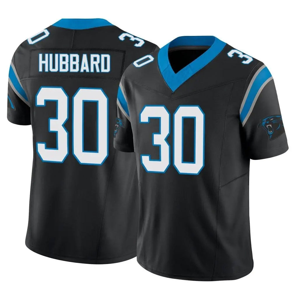Friene C.Panthers #30 Chuba Hubbard Player Black Vapor F.U.S.E. Limited Home Game Stitched Jerseys