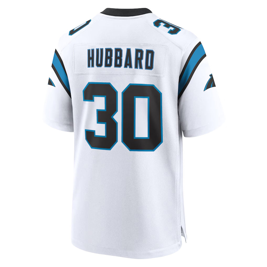 Friene C.Panthers #30 Chuba Hubbard Player White Home Game Stitched Jerseys