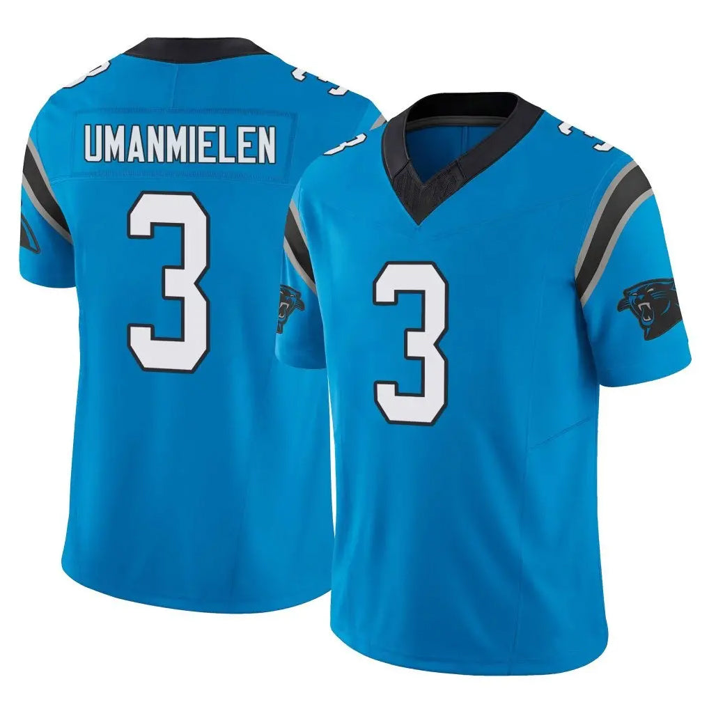 Friene C.Panthers #3 Princely Umanmielen Player Blue Vapor F.U.S.E. Limited Home Game Stitched Jerseys