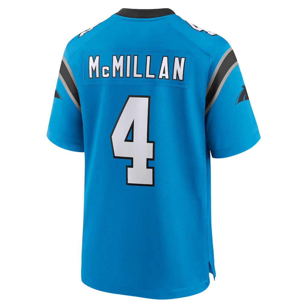 Friene C.Panthers #4 Tetairoa McMillan Player Blue Home Game Stitched Jerseys