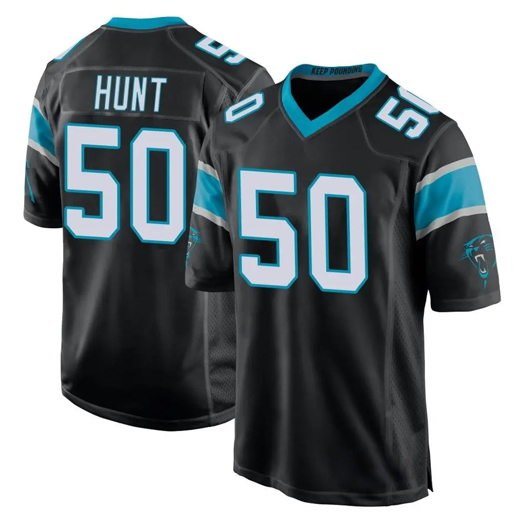 Friene C.Panthers #50 Robert Hunt Player Black Game Stitched Jerseys
