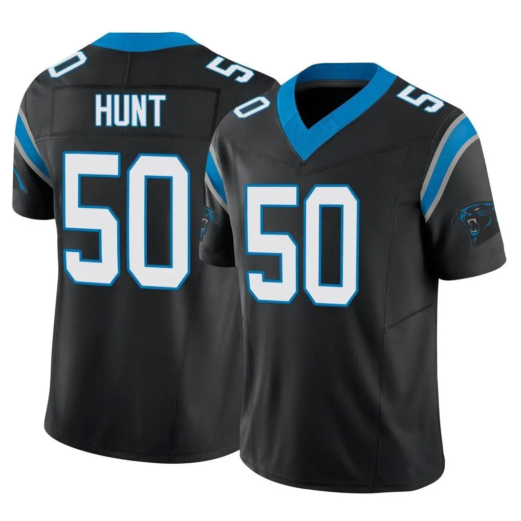 Friene C.Panthers #50 Robert Hunt Player Black Vapor F.U.S.E. Limited Home Game Stitched Jerseys