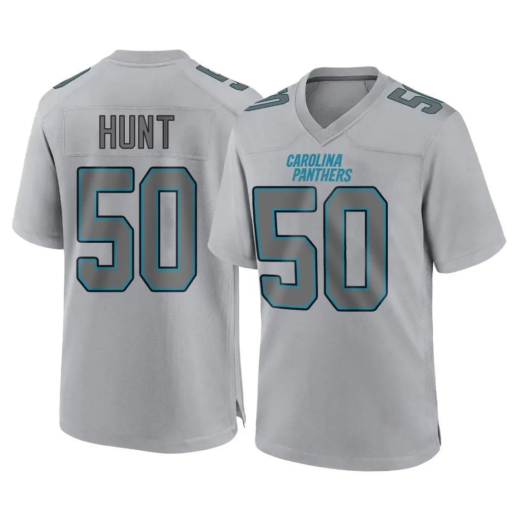 Friene C.Panthers #50 Robert Hunt Player Gray Atmosphere Fashion Game Stitched Jerseys