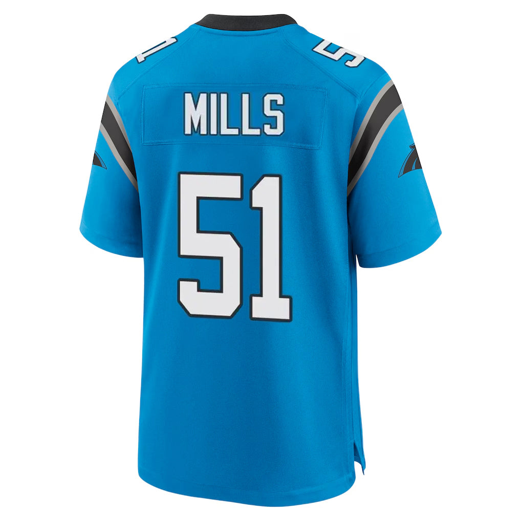 Friene C.Panthers #51 Sam Mills Player Blue Home Game Stitched Jerseys