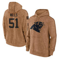 Friene C.Panthers #51 Sam Mills Player Brown Salute to Service Hoodies Limited Stitched Jerseys