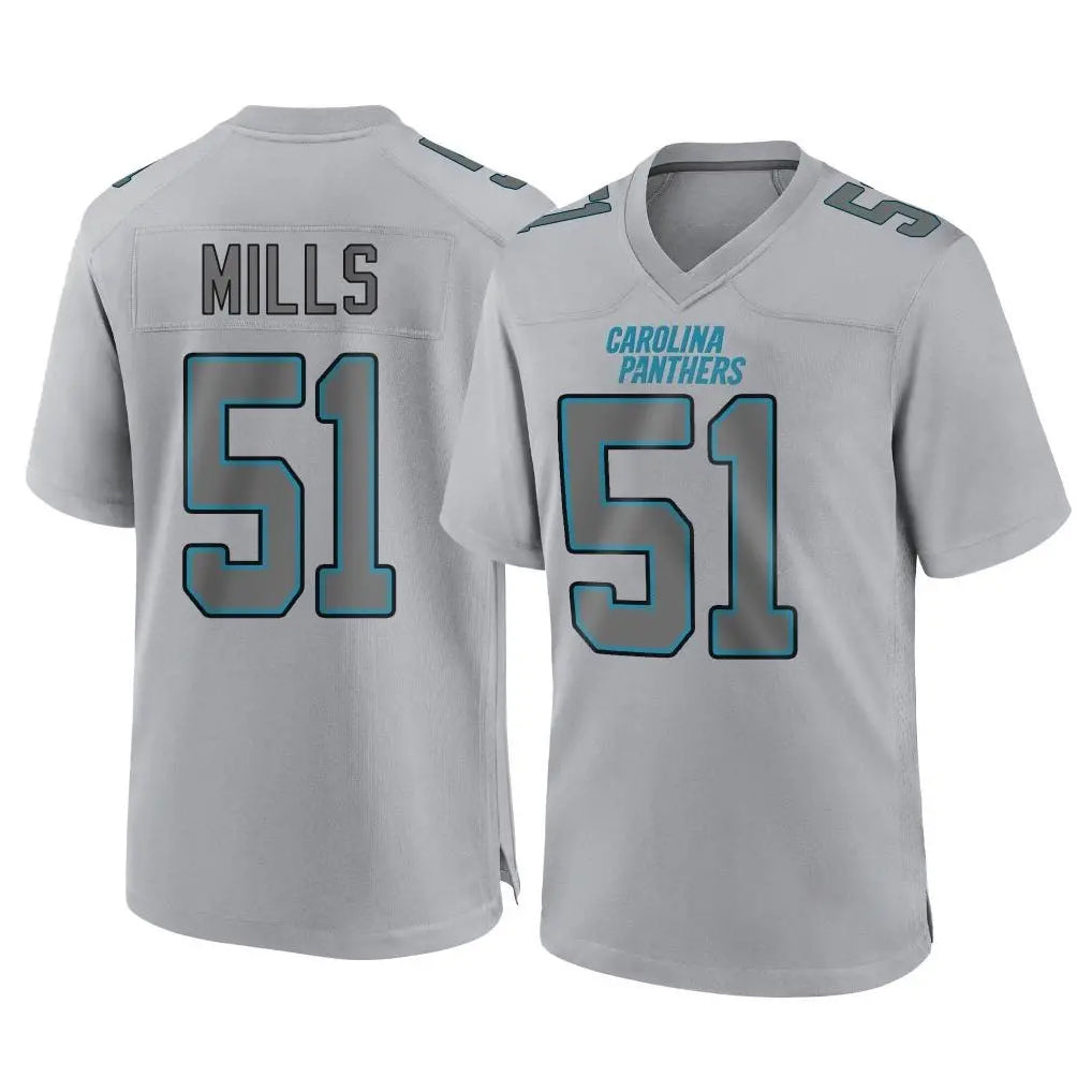 Friene C.Panthers #51 Sam Mills Player Gray Atmosphere Fashion Game Stitched Jerseys