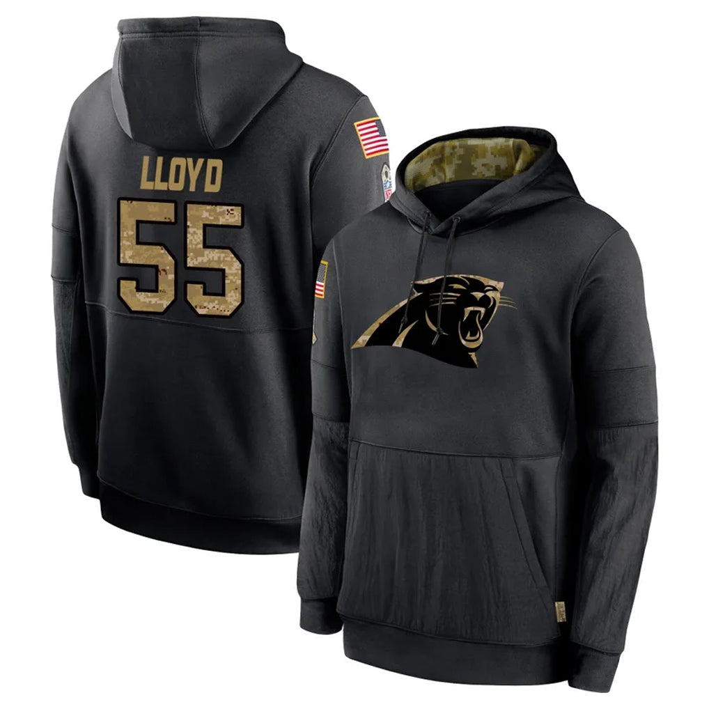 Friene C.Panthers #55 Devin Lloyd Player Black Salute to Service Pullover Hoodies Limited Game Stitched Jerseys