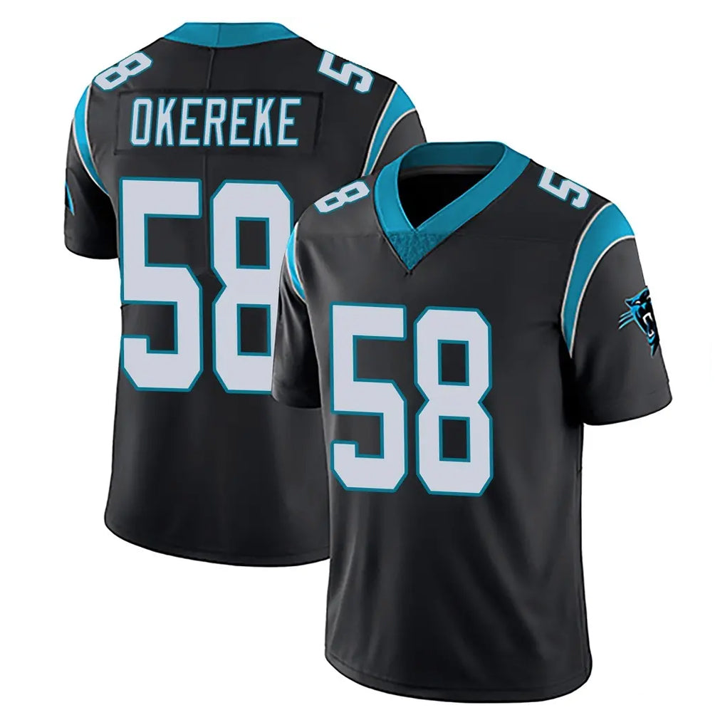 Friene C.Panthers #58 Bobby Okereke Player Black Limited Home Game Stitched Jerseys