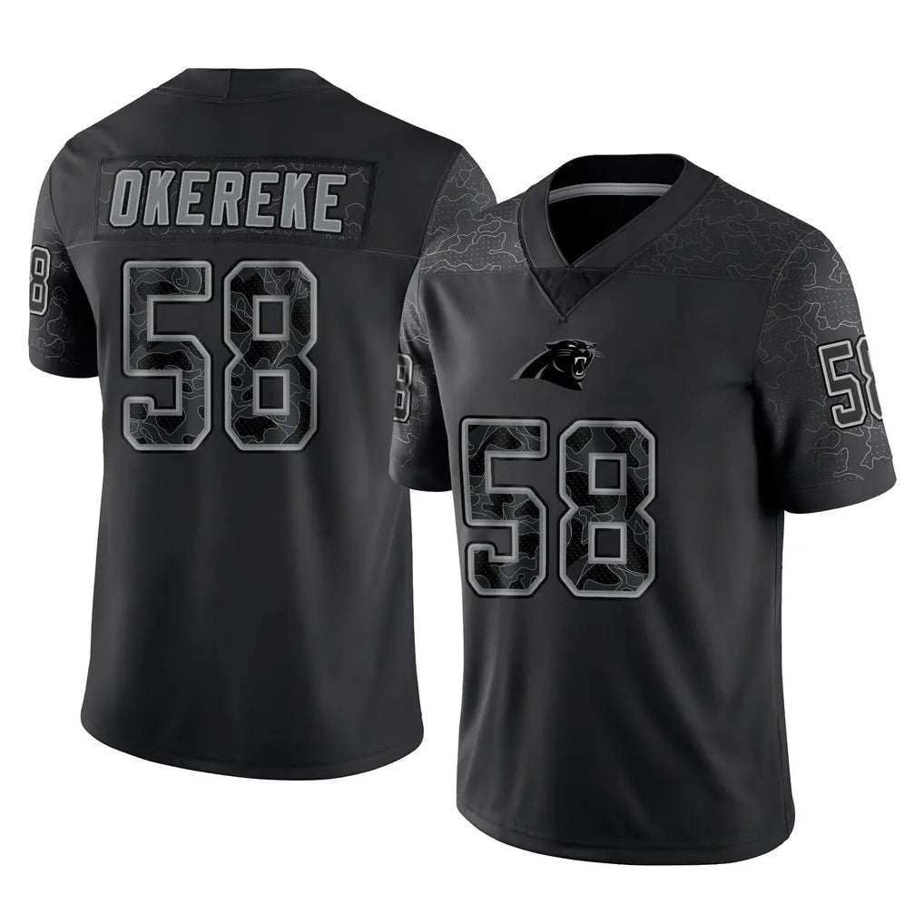 Friene C.Panthers #50 Robert Hunt Player Black Limited Reflective Game Stitched Jerseys