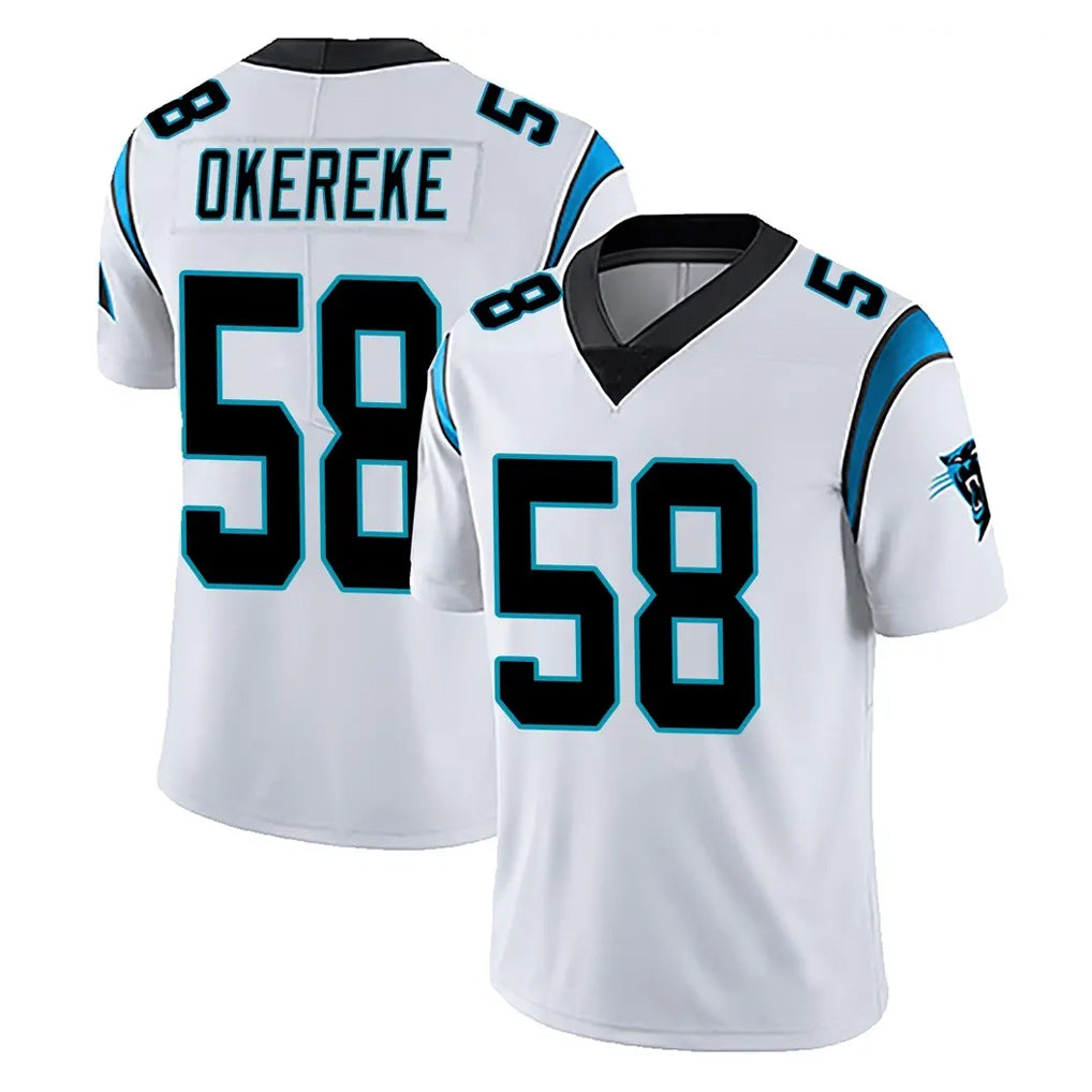 Friene C.Panthers #58 Bobby Okereke Player White Vapor Untouchable Limited Game Stitched Jerseys