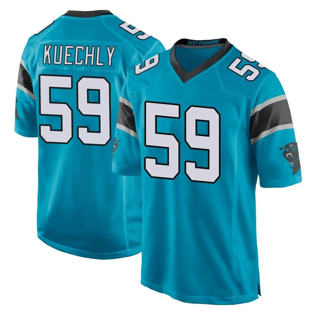 Friene C.Panthers #59 Luke Kuechly Player Blue Game Stitched Jerseys