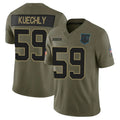 Friene C.Panthers #59 Luke Kuechly Player Olive Salute To Service Limited Stitched Jerseys