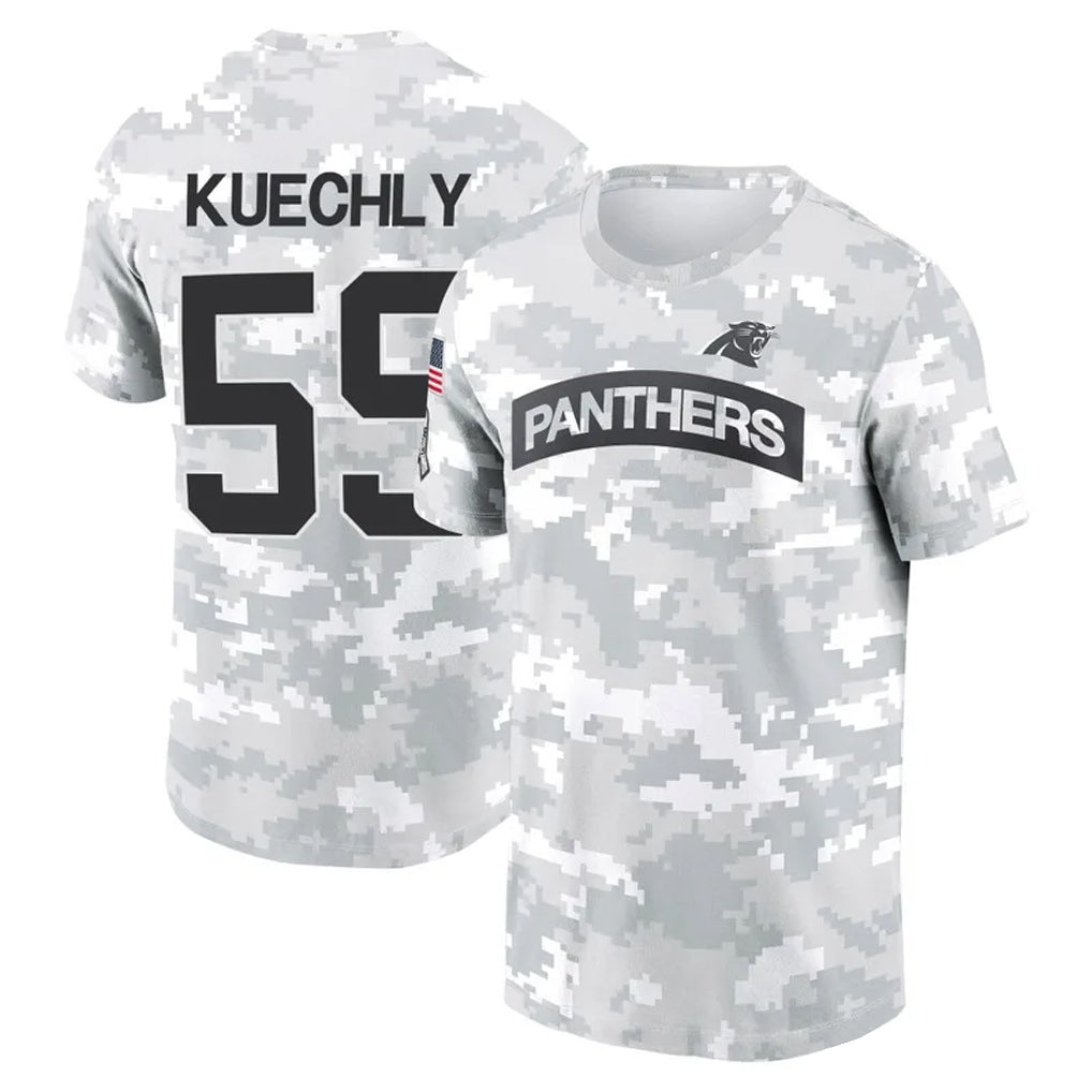 Friene C.Panthers #59 Luke Kuechly Player Salute to Service Hoodies & T-Shirts Stitched Jerseys