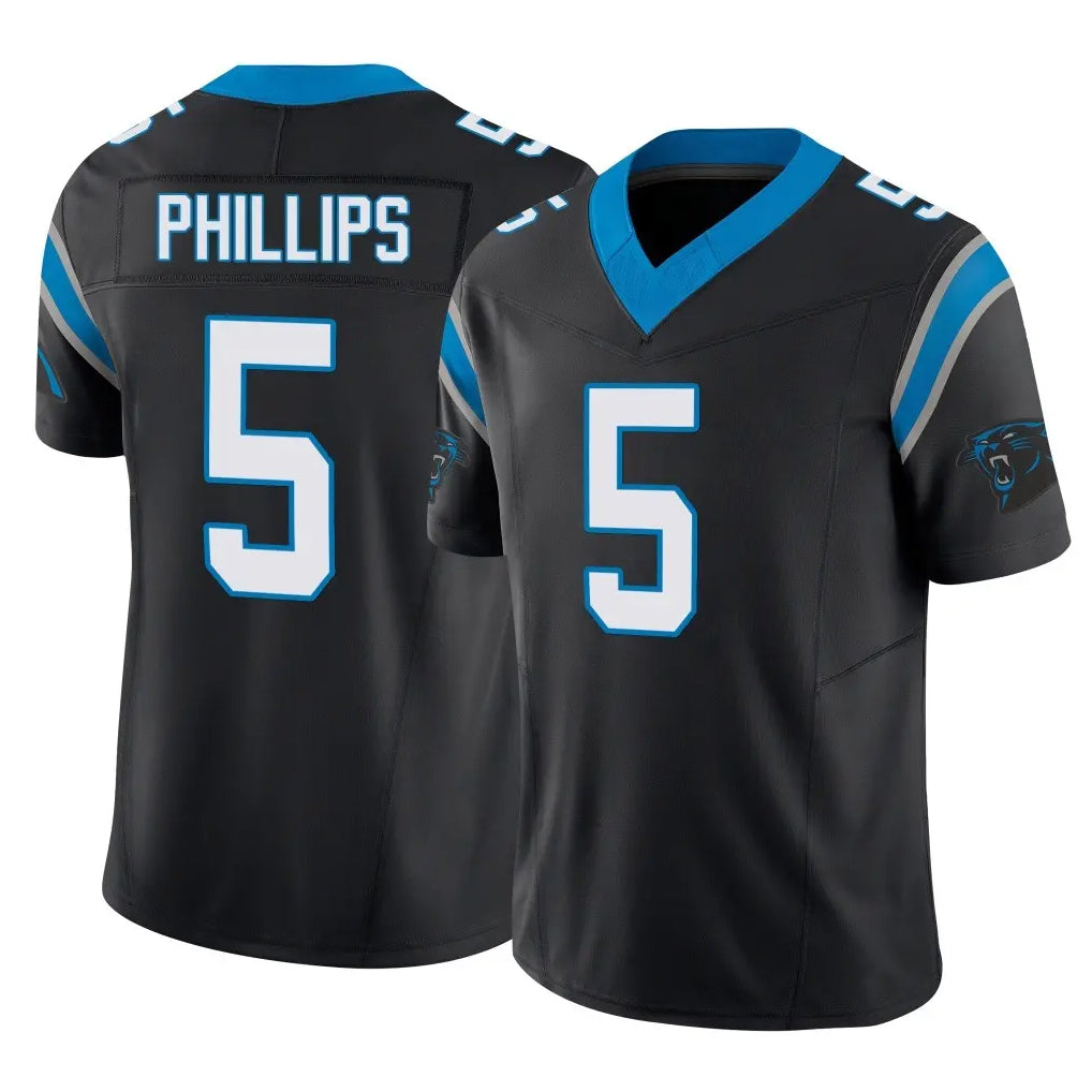 Friene C.Panthers #5 Jaelan Phillips Player Black Vapor F.U.S.E. Limited Home Game Stitched Jerseys