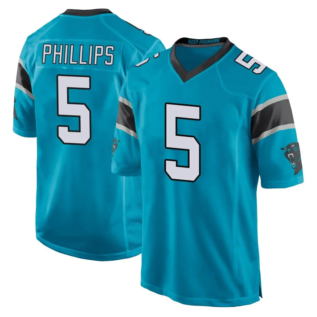 Friene C.Panthers #5 Jaelan Phillips Player Blue Game Stitched Jerseys