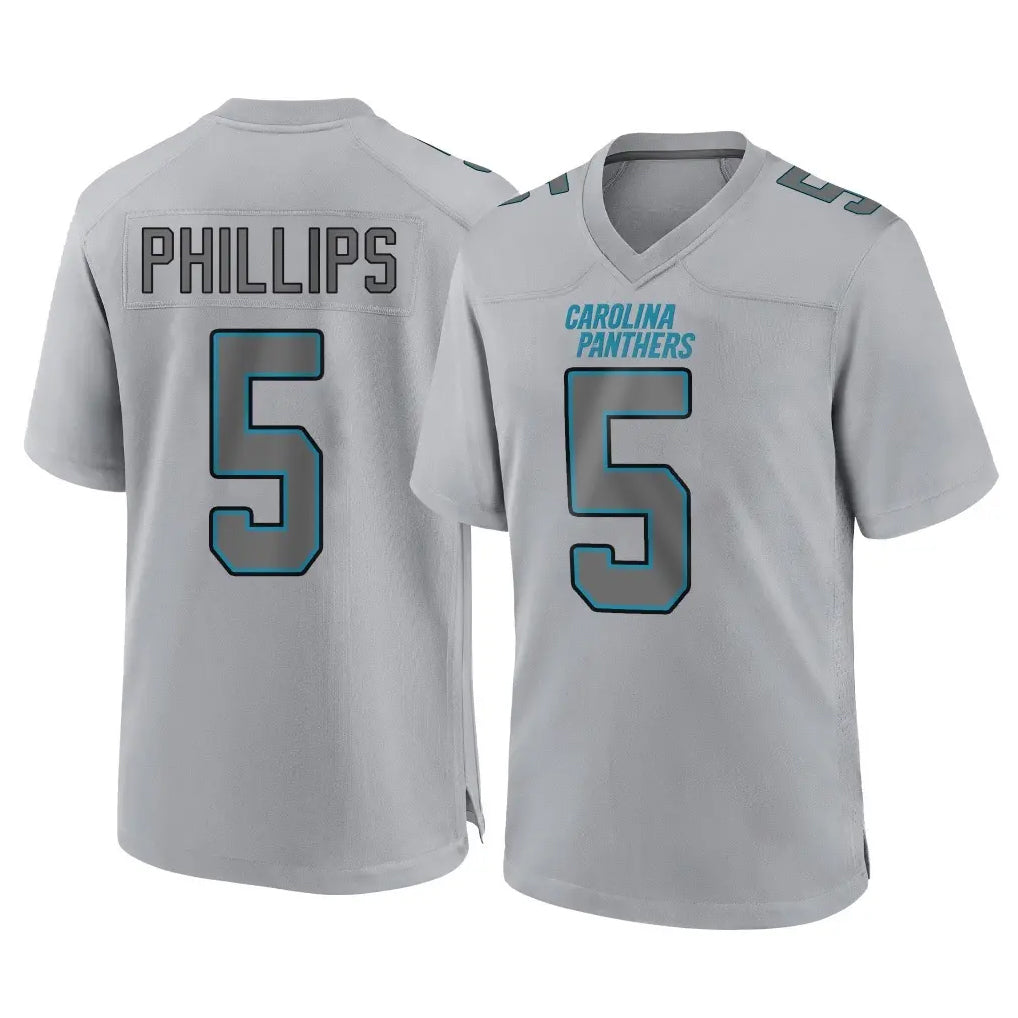 Friene C.Panthers #5 Jaelan Phillips Player Gray Atmosphere Fashion Game Stitched Jerseys