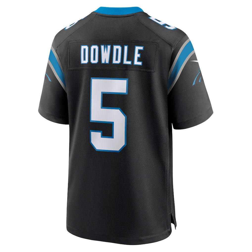 Friene C.Panthers #5 Rico Dowdle Player Black Home Game Stitched Jerseys