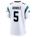 Friene C.Panthers #5 Rico Dowdle Player White Home Game Stitched Jerseys