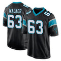 Friene C.Panthers #63 Rasheed Walker Player Black Game Stitched Jerseys