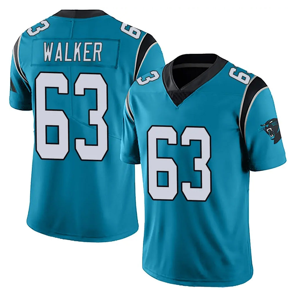 Friene C.Panthers #63 Rasheed Walker Player Blue Vapor Untouchable Limited Game Stitched Jerseys