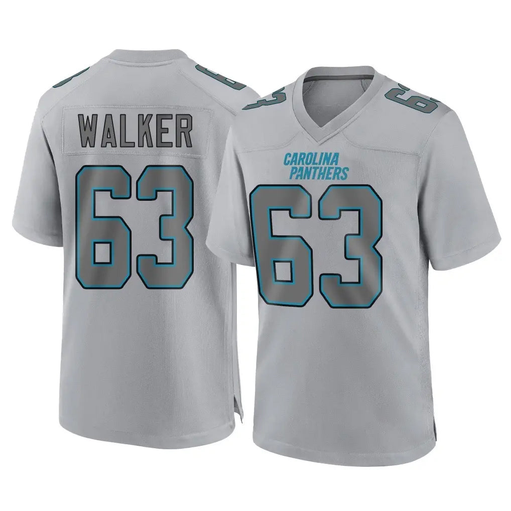 Friene C.Panthers #63 Rasheed Walker Player Gray Atmosphere Fashion Game Stitched Jerseys