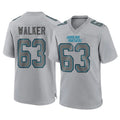 Friene C.Panthers #63 Rasheed Walker Player Gray Atmosphere Fashion Game Stitched Jerseys